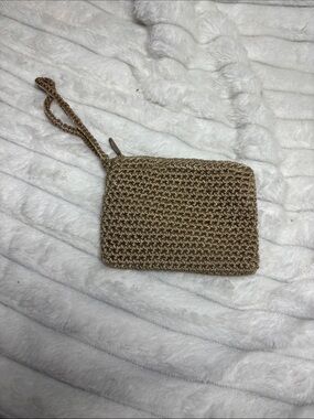 Woven Change Coin  Pouch in Light Brown